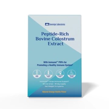 Peptide-Rich Bovine Colostrum Extract, Fast Dissolving Oral Strips with Immunel™ - 60 strips