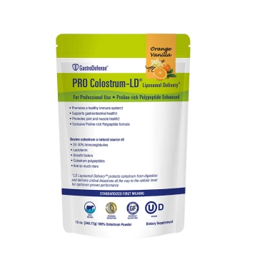 PRO Colostrum-LD® Powder, Natural Orange-Vanilla Flavor - Polypeptide Enhanced  :: 12oz (340 grams)