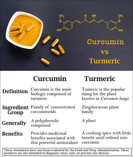 Curcumin vs Turmeric